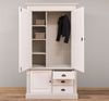 Kleiderschrank mit Schubladen Cremegrau Vintage Bild 2