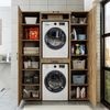 Roomart DUO-I Waschmaschinenschrank Schrankwand 157 cm – Waschmaschine & Trockner + Hochschrank | • Eiche Bild 5