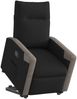 Relaxsessel, Fernsehsessel, Schlafsessel mit Aufstehhilfe Schwarz Stoff Bild 2