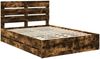 vidaXL Bettrahmen Geräucherte Eiche 140 x 190 cm Ingenieurs Holz 3411836 Bild 4