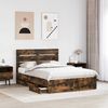 vidaXL Bettrahmen Geräucherte Eiche 140 x 190 cm Ingenieurs Holz 3411836 Bild 3