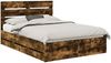 vidaXL Bettrahmen Geräucherte Eiche 140 x 190 cm Ingenieurs Holz 3411836 Bild 2