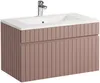 Vente-unique - SATARA Bathroom furniture set Holz, Platte Puderrosa - B 46 cm x H 46 cm x L 80 cm Bild 3