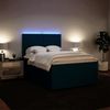 vidaXL Boxspringbett mit Matratze Blau 140x190 cm Samt 3294632 Bild 5