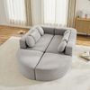 Schlafsofa 292x165x68 cm in Grau, Chenille, modular mit Schlaffunktion und cloudweicher Polsterung Bild 4