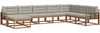 vidaXL Outdoor-Sofagarnitur mit Kissen 8 pcs Natürlich und Hellgrau 3368009 Bild 2