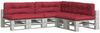 vidaXL Palettenkissen 7-tlg. Weinrot Stoff 3217151 Bild 3