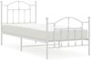 vidaXL Bettgestell mit Kopf- und Fußteil Metall Weiß 80x200 cm 353497 Bild 2