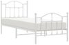 vidaXL Bettgestell mit Kopf- und Fußteil Metall Weiß 80x200 cm 353497 Bild 4