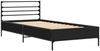 vidaXL Bettgestell Schwarz 100x200 cm Holzwerkstoff und Metall 845587 Bild 3