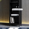 Bücherregal Metall MARIO - 5 Ebenen, Industrie-Design | Standregal Stahl Metallregal Büro Wohnzimmer Arbeitszimmer, 180x50x35cm Schwarz Bild 4