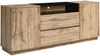 Vente-unique - Sideboard mit 2 Türen, 2 Schubladen & 1 Ablagefach - Holzfarben & Schwarz - CEMILINA Bild 2