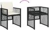 vidaXL 15-tlg. Garten-Essgruppe mit Kissen Schwarz Poly Rattan 3210870 Bild 5