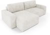 Ecksofa mit Schlaffunktion NATALIA in Stoff Tilia Creme Ottomane Links Bild 2