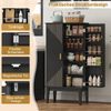 120X59X30cm Küchenschrank, Schrank, Sideboard, geräumiger 2-Tür-Aufbewahrungsschrank mit Türablage, Vintage-Stil Aufbewahrungsschrank – geeignet für Küche, Esszimmer, Wohnzimmer und Flur Bild 3