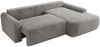 Ecksofa, L-förmiges, lose Kissen, DL-Schlaffunktion, (H 100 x T 187 x B 273 cm) - CUBO L - Plüsch Hellgrau - rechte Seite Bild 5