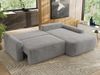 Ecksofa, L-förmiges, lose Kissen, DL-Schlaffunktion, (H 100 x T 187 x B 273 cm) - CUBO L - Plüsch Hellgrau - rechte Seite Bild 3