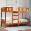 vidaXL Etagenbett Wachsbraun 90x200 cm Massivholz Kiefer 3308603 Bild 3