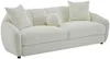 Vente-unique - NAFEKI Sofa Stoff Weiß - B 96 cm x H 78 cm x L 216 cm Bild 3