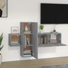 3-tlg. TV-Schrank-Set Grau Sonoma Holzwerkstoff [3120225] Bild 3