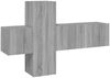 3-tlg. TV-Schrank-Set Grau Sonoma Holzwerkstoff [3120225] Bild 2