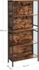 Vasagle 'LBC023B01' Standregal mit 4 Ablagen und 4 S-Haken inklusive, Vintagebraun-schwarz Bild 5