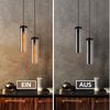 ZMH Hängeleuchte Wohnzimmer Hängelampe Vintage - 1 Flammig Pendelleuchte Höhenverstellbar Esstischlampe Hängend E27 Schwarz Glas Pendellampe für Esstisch Schlafzimmer küche (ohne Leuchtmittel) Bild 5
