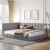 REDOM Schlafsofa Polsterbett,Funktionsbett,Jugendbett, Daybett Tagesbett mit Lattenrost, Multifunktional für Wohnzimmer und Schlafzimmer, Komfortable Rückenlehne, Einfacher Umbau, 250 kg Tragfähigkeit, Für Erwachsene & Kinder geeignet 140x200 cm, Mit M... Bild 5