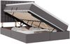vidaXL Bett mit Stauraum und LED Grau 140 x 190 cm Kunstleder 3372303 Bild 2
