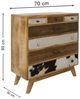 Wohnando Kommode Sideboard "Levi" aus Mangoholz, Western, Wohnzimmer, Kommode, 6 Schubladen, weiß braun, Schlafzimmer, Wohnzimmer, 80 x 70 x 30 cm Bild 3