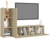 vidaXL 3-tlg. TV-Schrank-Set Sonoma-Eiche Spanplatte [3078988] Bild 3