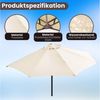 habeig Sonnenschirm Sonnenschirm halbrund #66 rechteckig Wandschirm für Balkone Terrassen Bild 3