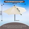 habeig Sonnenschirm Sonnenschirm halbrund #66 rechteckig Wandschirm für Balkone Terrassen Bild 2