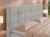 Boxspringbett SOLVEN mit Matratze H3 und Topper T25, zwei Bettkästen, Doppelbett mit Stauraum, Bonell-Federkern, gepolsterte Kopfstütze - 140 x 200 cm - Hellgrau Stukture Bild 5