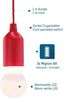 HyCell Pull Light in rot mit Zugschalter inkl. AAA Batterien - tragbare LED Lampe warmweiß - mobile Leuchte ideal für Garten Schuppen Zelt Camping Dachboden Kleiderschrank oder Party Dekoration Bild 2