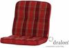 Tarent Sesselauflage Dessin Karo rot, 100% Polyacryl Bild 1