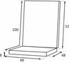 Tarent Sesselauflage Dessin Karo rot, 100% Polyacryl Bild 3
