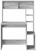 vidaXL Schreibtisch mit Regal Grau Sonoma 100x45x140 cm Holzwerkstoff 860441 Bild 4