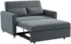 Schlafsofa 2-Sitzer AYLA - Stoff - Grau Bild 5