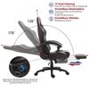 Dowinx Gaming-Stuhl Dowinx Luxuriöser Gaming Stuhl Ergonomisch aus PU Leder (Packung), Massage-Lendenstütze & Fußstütze, Verstellbarer Bürostuhl 90°-170° Bild 2