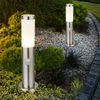 6x LED Wegelampe, Edelstahl, Bewegungsmelder, IP44, H 45cm Bild 2