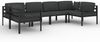 vidaXL 6-tlg. Garten-Lounge-Set mit Kissen Aluminium Anthrazit 3107811 Bild 2