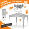 KESSER® Faltpavillon mit Tasche, ohne Beleuchtung, wasserdicht und UV-Schutz 50+, Metall / Polyester grau, 300x300 cm Bild 4