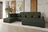 99rooms Felicia Wohnlandschaft Velours MANILA Khaki Chenille EDEN Olive Rechts Bild 1
