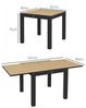 Outsunny Gartentisch Erweiterbarer Esstisch für 6 Personen (Terrassentisch, 1-St, Balkontisch), bis 70 kg belastbar Aluminium Gelb 81,162 x 80 x 75 cm Bild 3