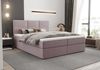 B&B Home 'Mallorca' Boxspringbett mit Bettkasten, Samt, Altrosa, 140x200 cm Bild 2