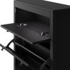 Schuhschrank Aron Schwarz 60 x 153 cm ,3 Fächer Vicco Bild 5