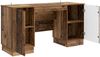 vidaXL Schreibtisch mit Regal Altholz 142,5 x 50 x 75 cm Holzwerkstoff 3414628 Bild 3