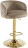 Vente-unique - PERLANITA Barhocker Samt Beige - B 52,5 cm x H 85,5 cm105,5 cm x L 54,5 cm Bild 4