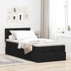 vidaXL Ottoman-Bett mit Matratze & LEDs Schwarz 90x190 cm Stoff 3312189 Bild 4